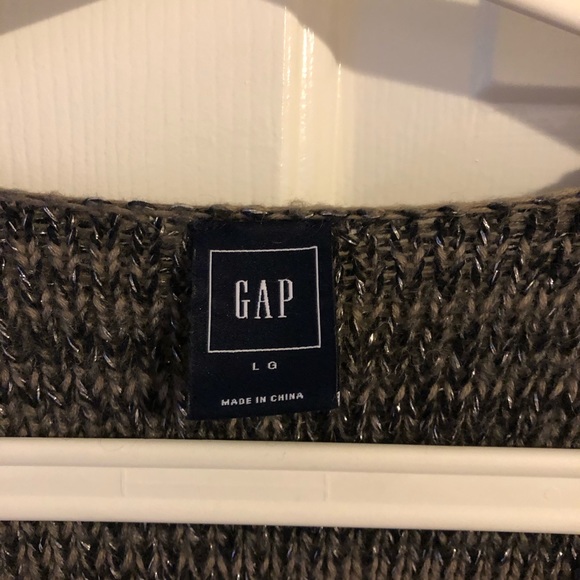 Gap, Grey with shiner silver thick knit sweater - Picture 4 of 4